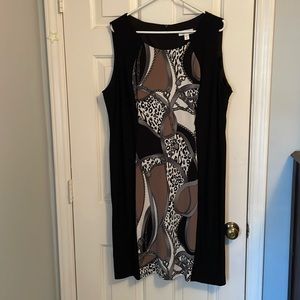 Chain & Belt Pattern Dress Barn Dress